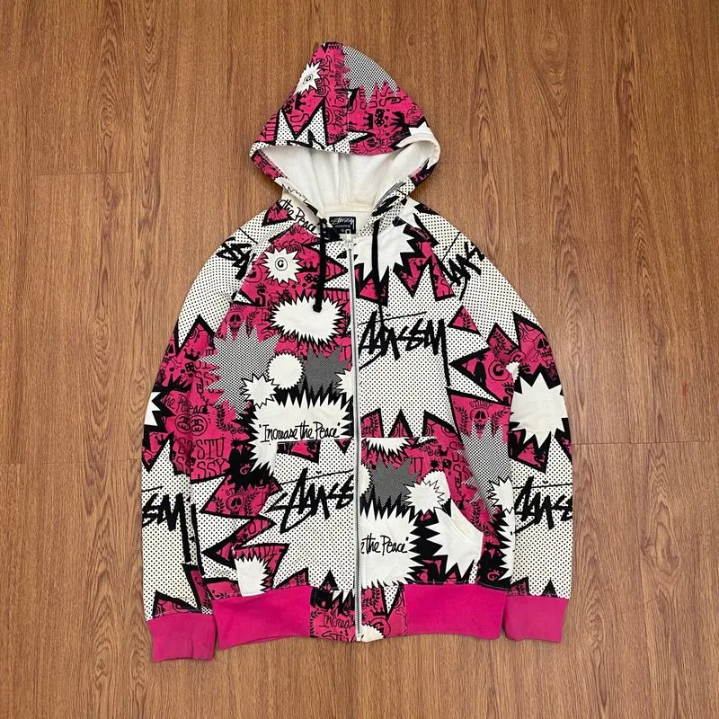 Stussy Streetwear Hoody Pria pink photo 1