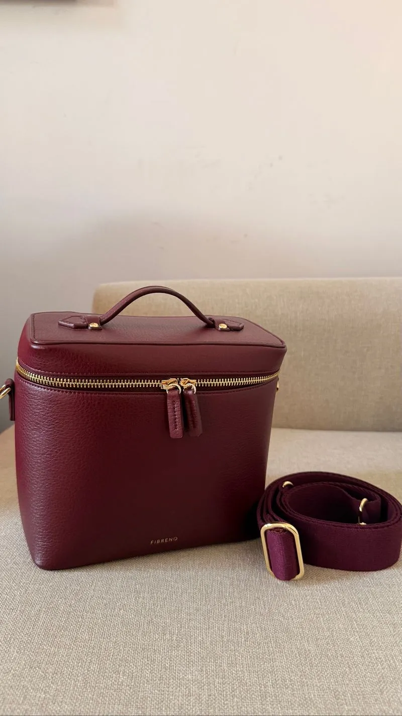 FIBRENO - VANITY BAG - WINE COLOUR  photo 1