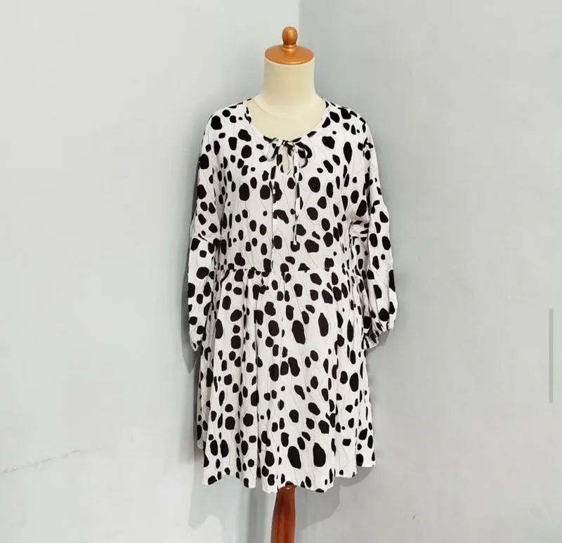 Midi Dress Polkadot White Y2k photo 1