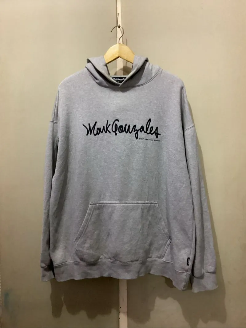Mark Gonzales Casual Skater Hoody Pria gray photo 1