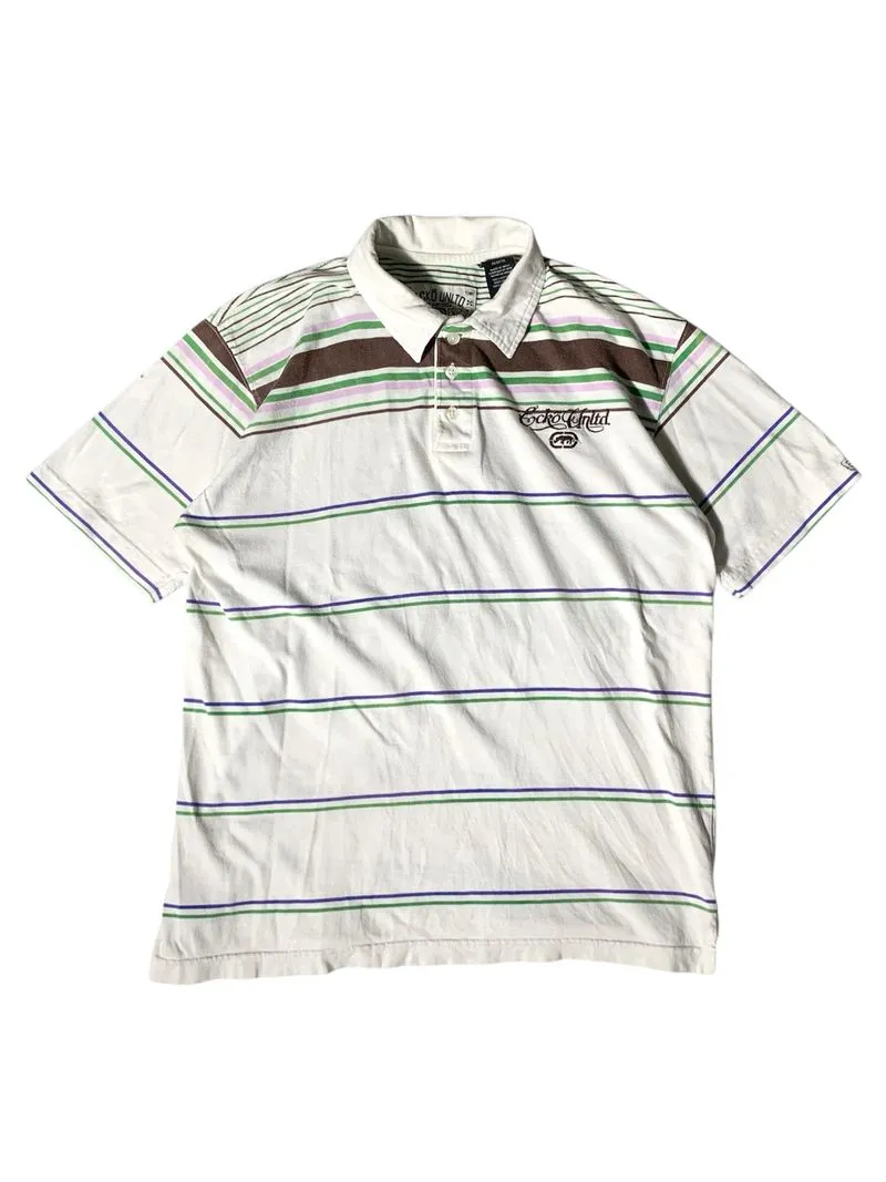 Ecko unltd embroidery logo & back graphic stripe polo shirt photo 1
