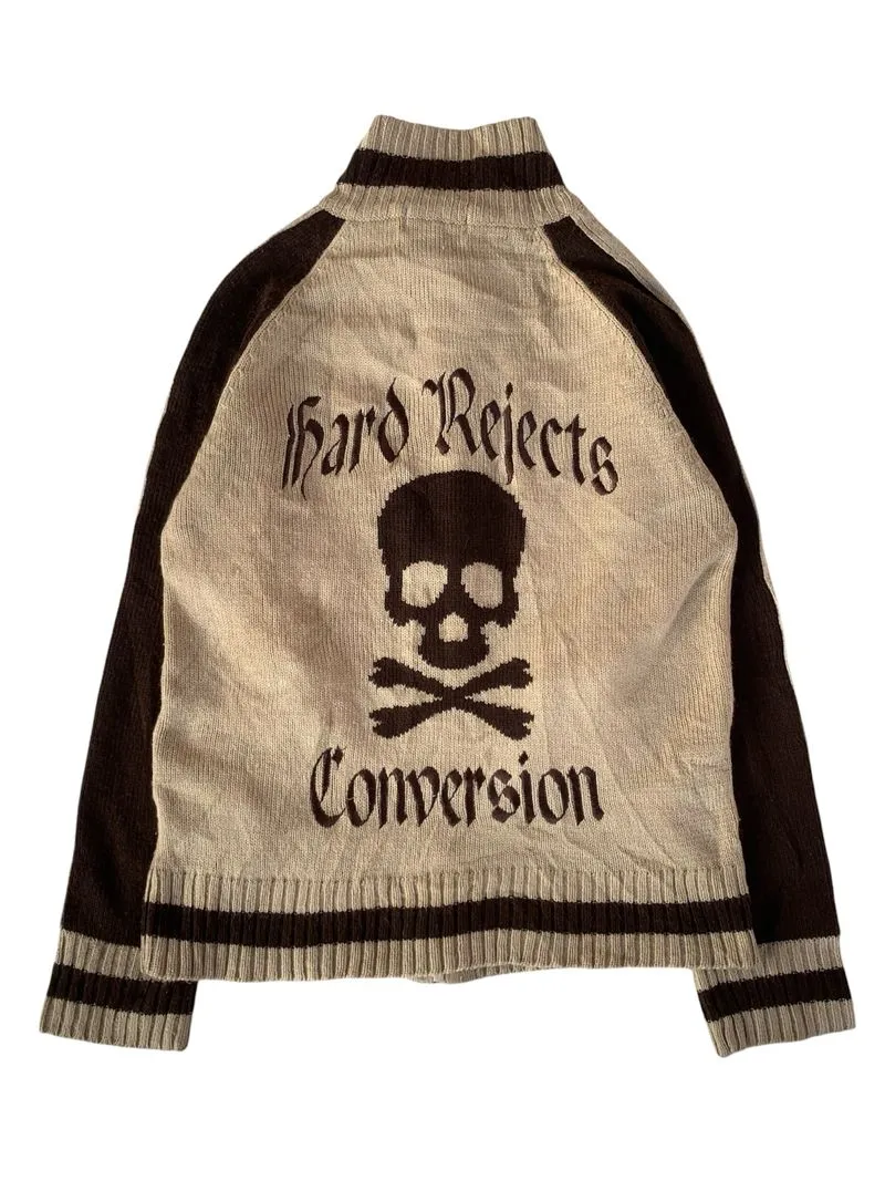 Lalatasty hard rejects conversion skull knit track jacket photo 1