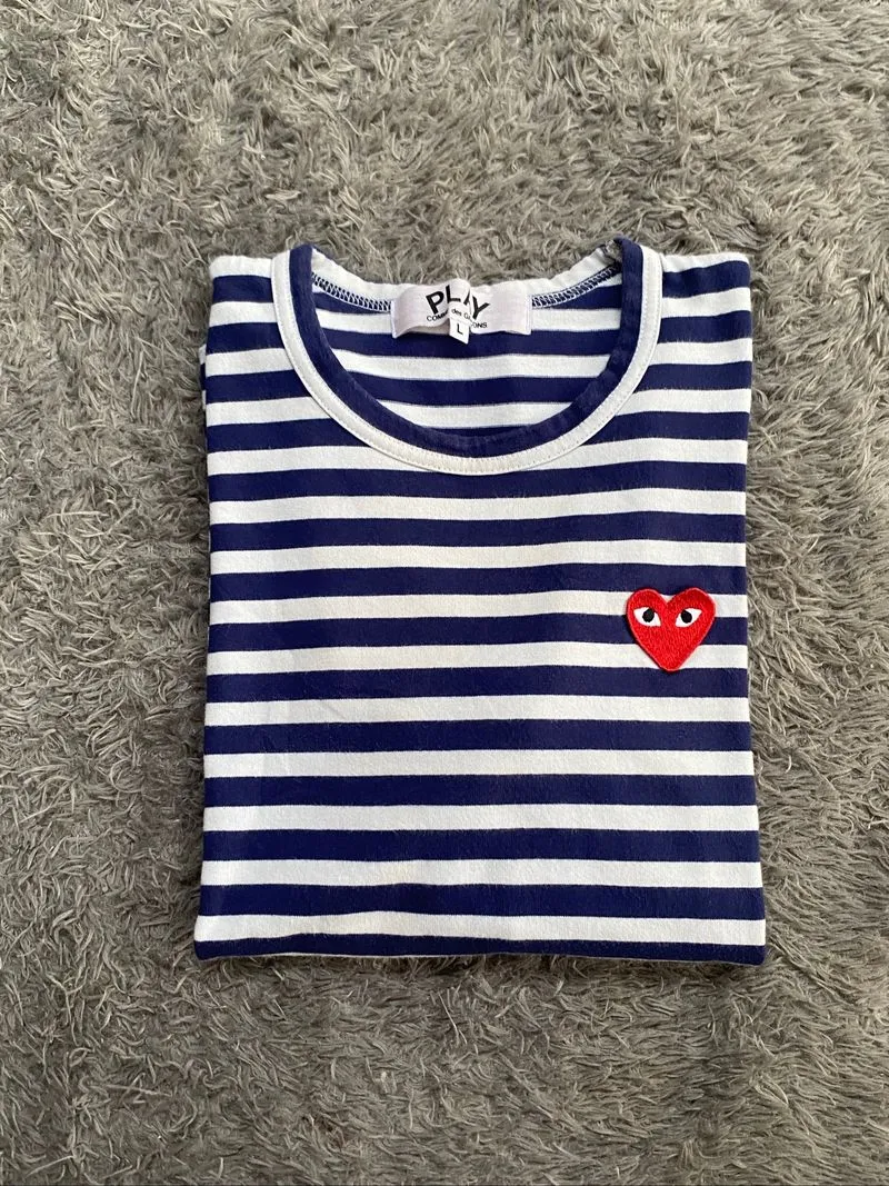 Play CDG (Comme Des Garcons) Long sleeve Striped Dark Navy photo 1