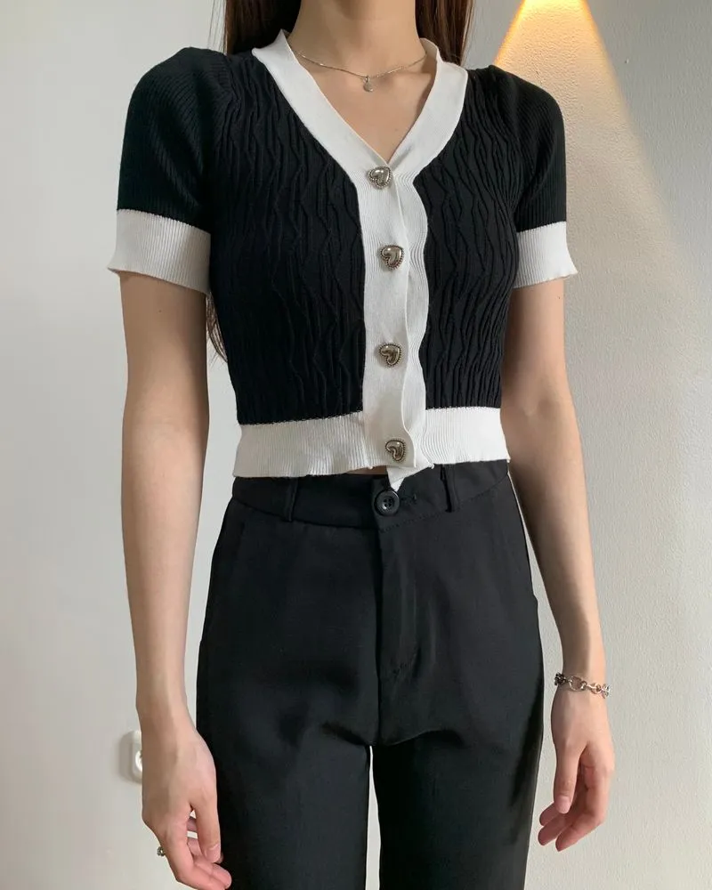 Casual Blouse Wanita white black photo 1