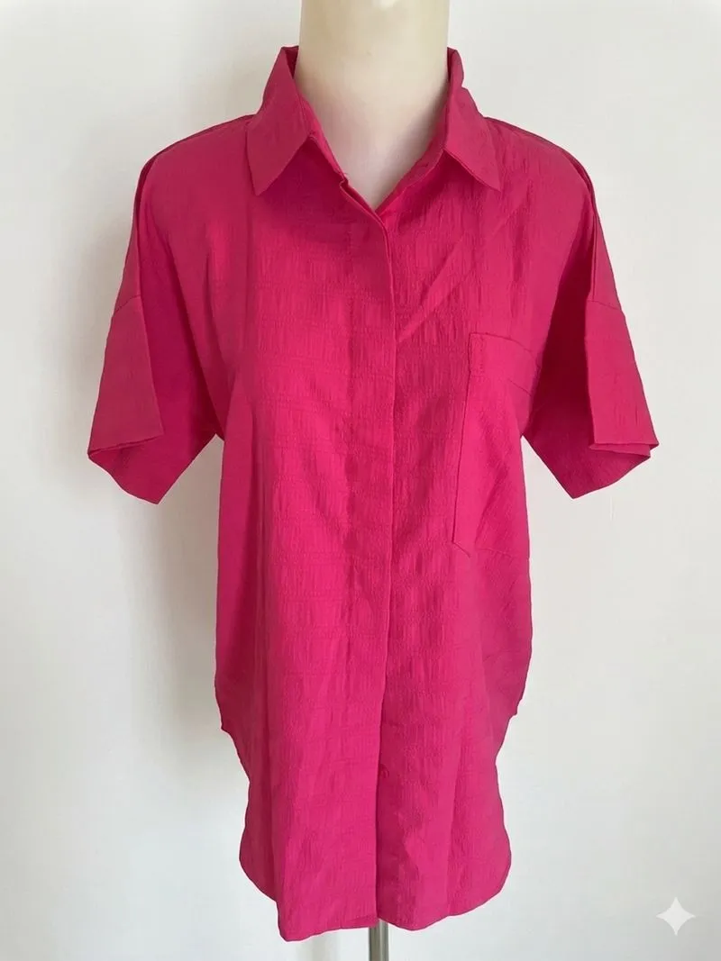 Kemeja pink fuschia  photo 1