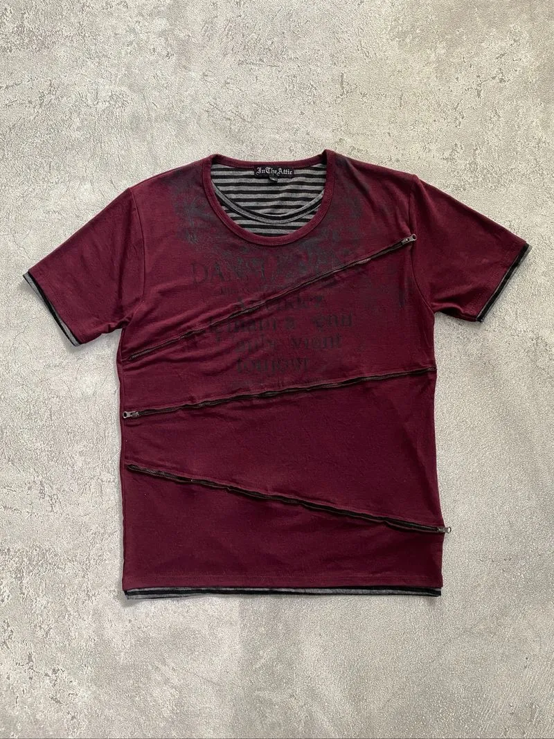 1990’s Japanese Brand In The Attic Punk Zipper T Shirt photo 1