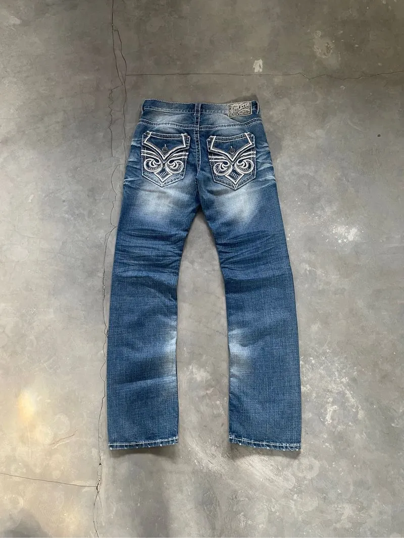 Rare Affliction Ace Section Washed Fading Jeans Y2k Grunge  photo 1