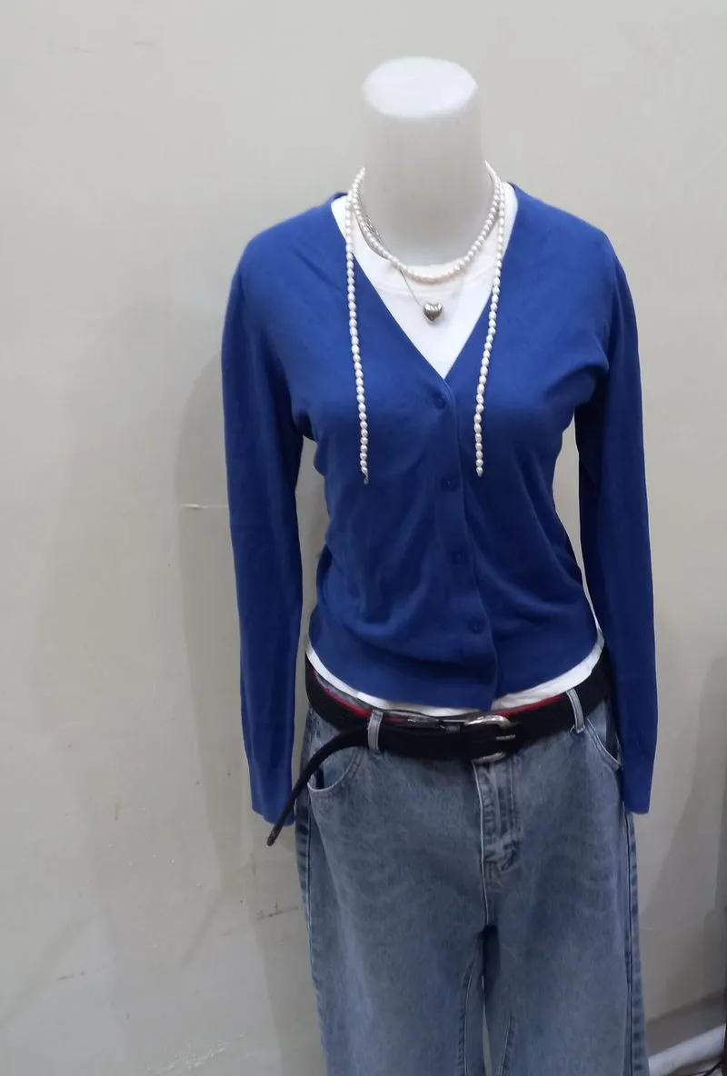 uniqlo blue holic longsleeve cardi photo 1