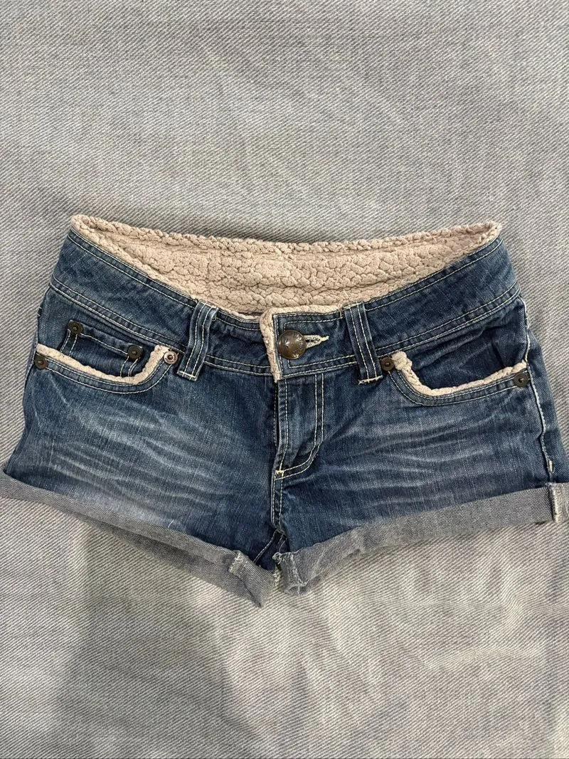 Original Jeans denim sherpa lining shorts photo 1