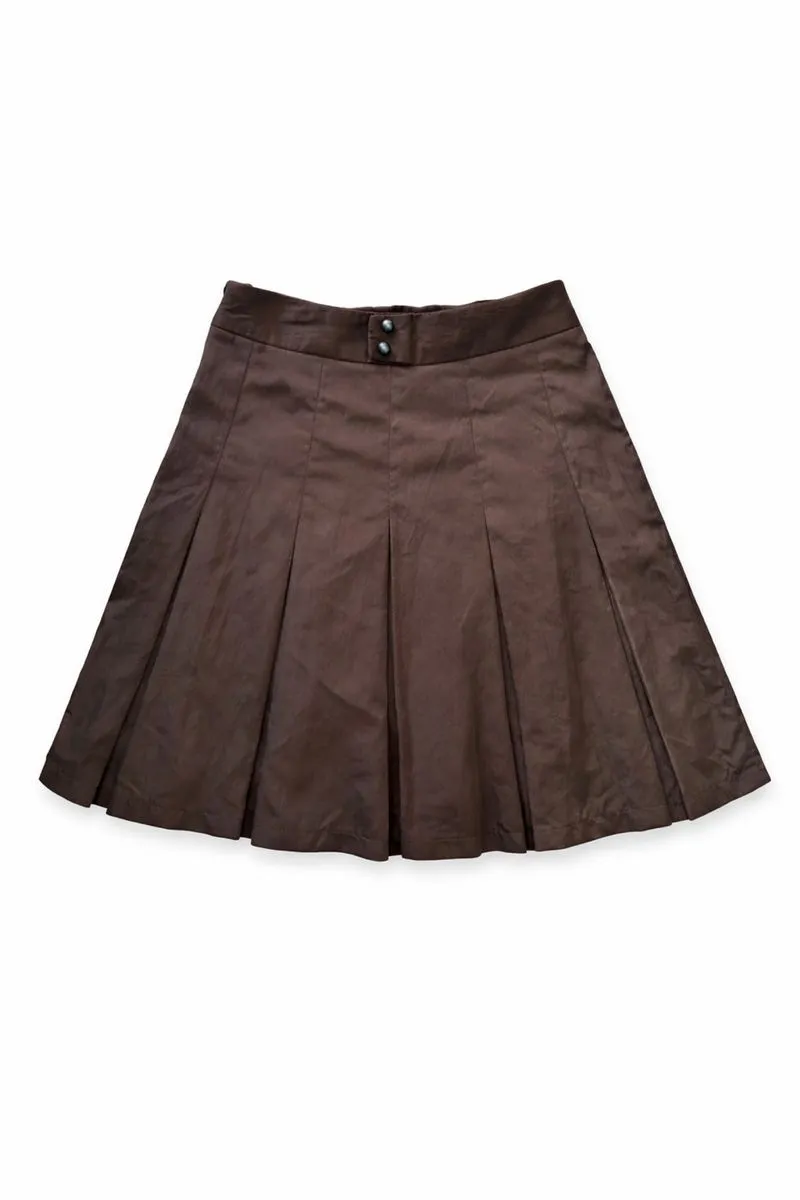 Brown Coffee Pleated Skirt photo 1