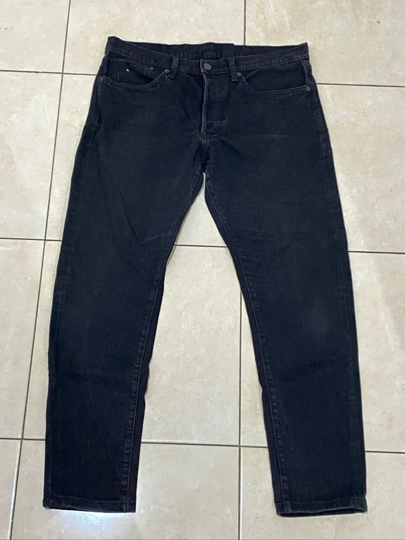 H&M Black Slim Straight Denim photo 1