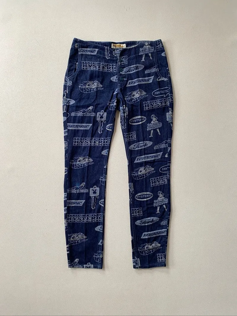 Hysteric glamour vixen girl logos denim pants photo 1