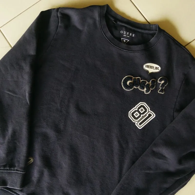 Guess Streetwear Y2K Sweatshirt Pria black photo 1