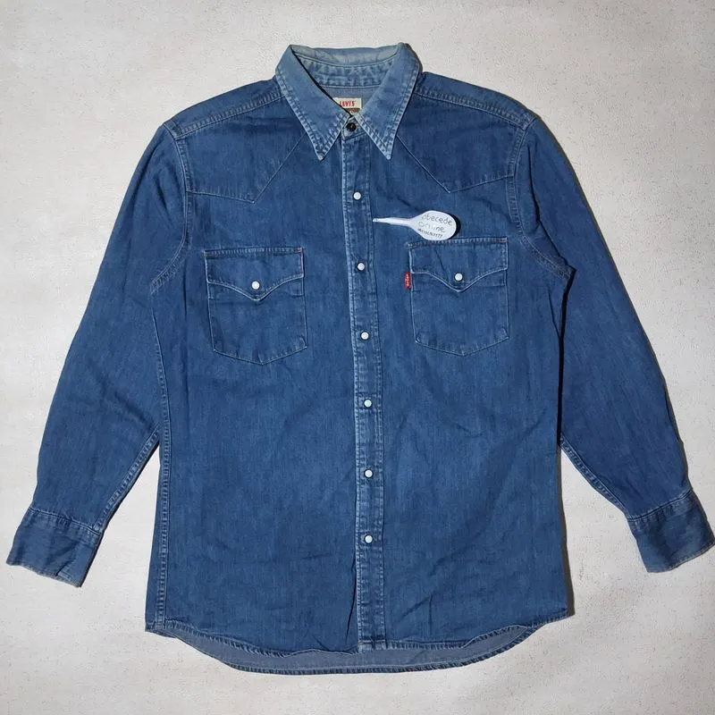 LEVIS western wear denim  shirt vintage 90s size M photo 1