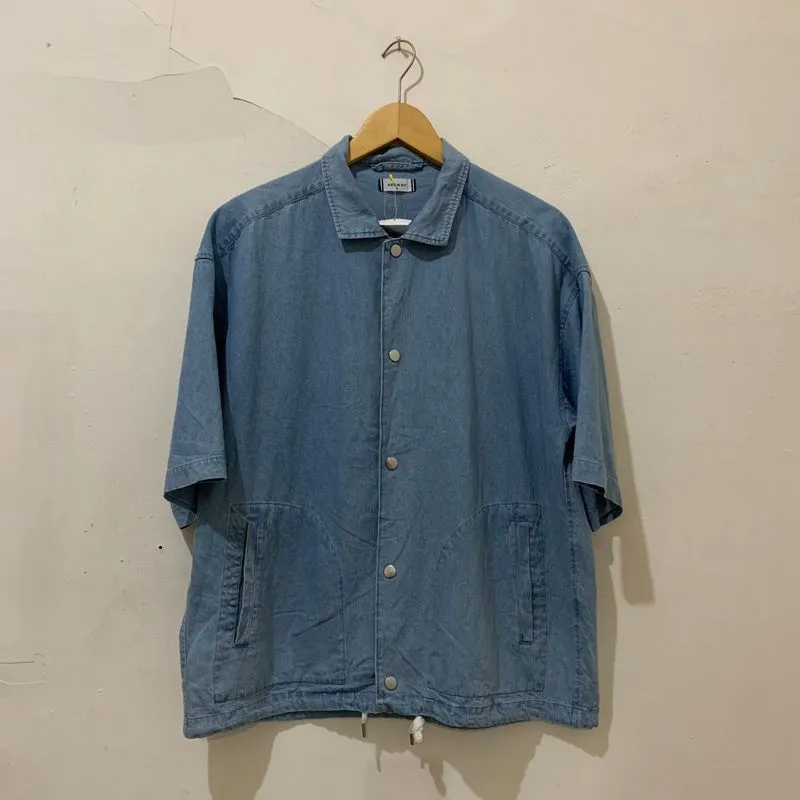 Streetwear Casual Trench coat Wanita blue photo 1