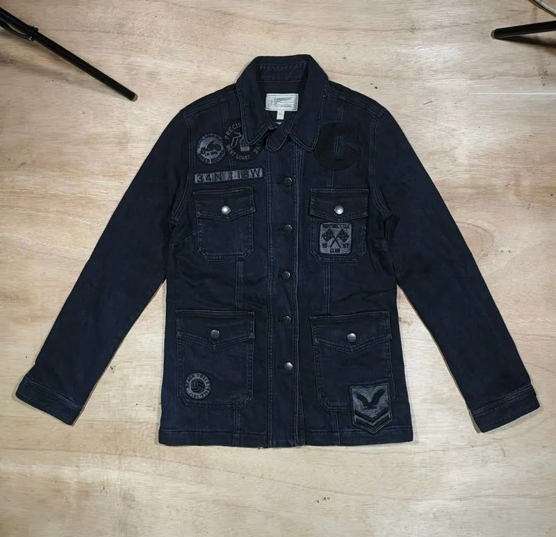 NWT Current/Elliott  The Commander Denim Jacket photo 1