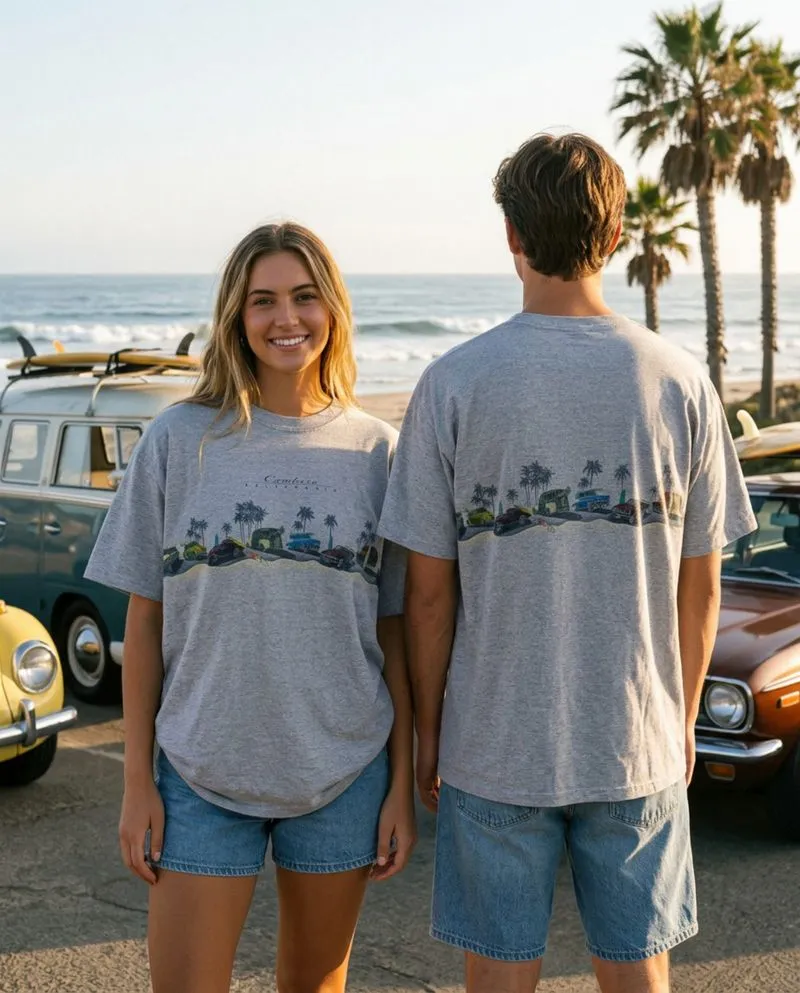 Vintage Cambria California Classic Beach Car Gildan Y2k Tee photo 1