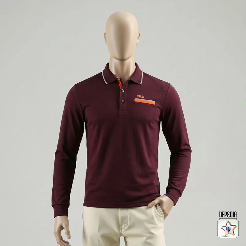 Kaos Polo FILA Tipped Polo Shirt Longsleeve photo 1
