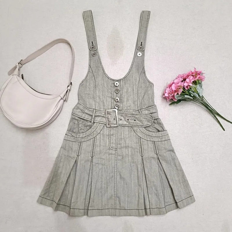 overall Wanita Abu Minimalis Morikei Aesthetic Casual photo 1