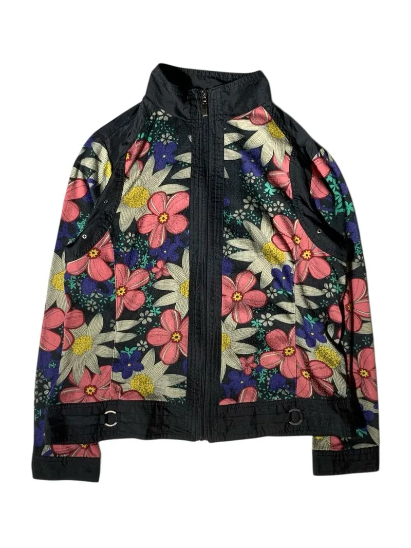 Black gull flower patter jacket  photo 1
