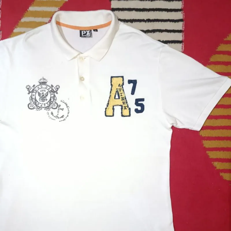 Vintage 2000s Poloshirt Avirex Kaos T Shirt Kerah Brand photo 1