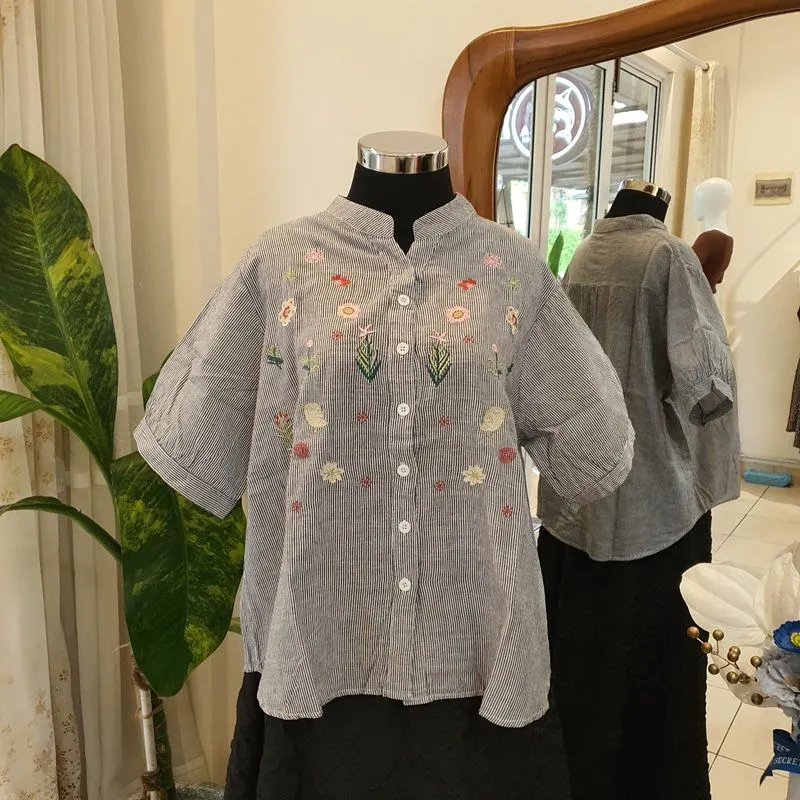 Blouse Katun Liris Bunga photo 1