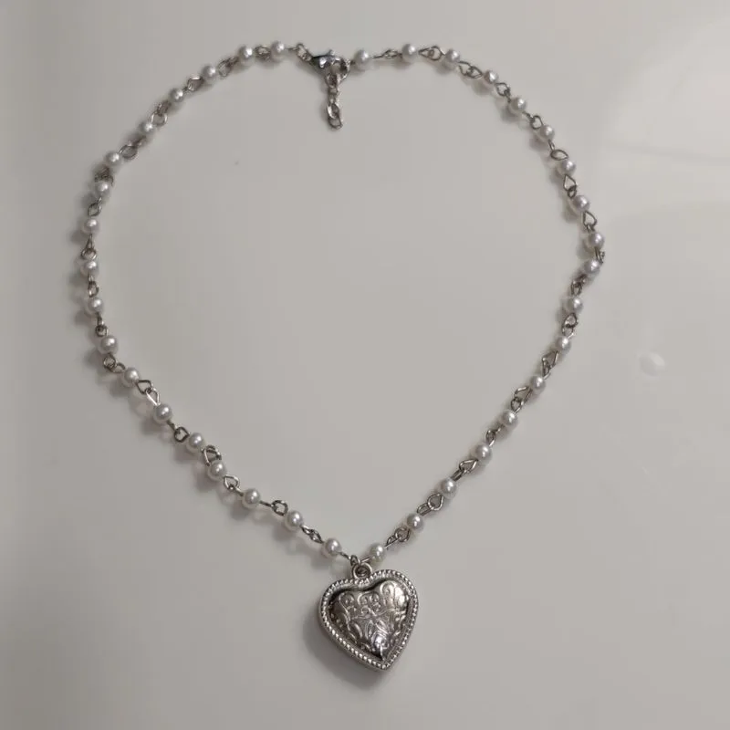 Y2K White Neck Choker Grunge Coquette photo 1