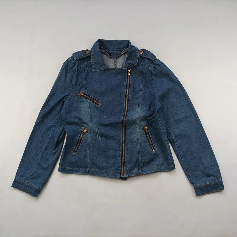 Unknown denim biker size L wanita H079 photo 1
