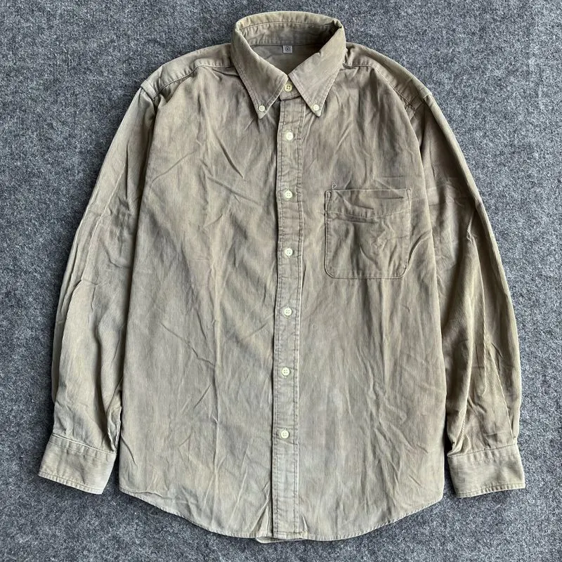 Uniqlo Vintage Casual Formal shirt Pria cream photo 1
