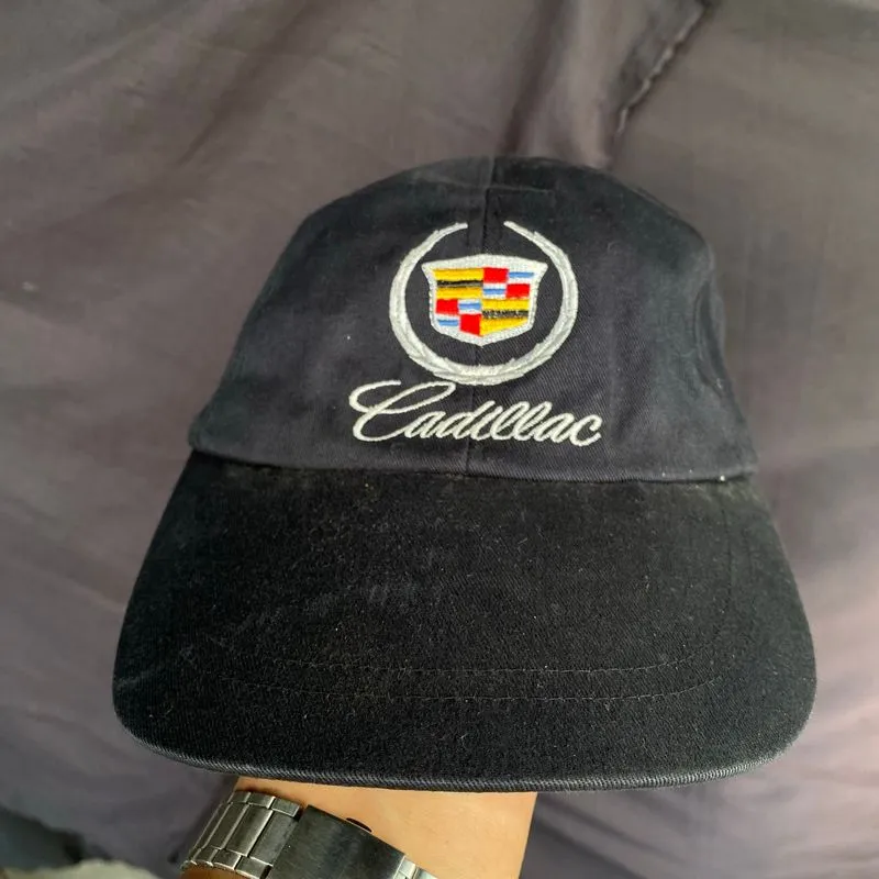 Cadillac black six panel cap photo 1