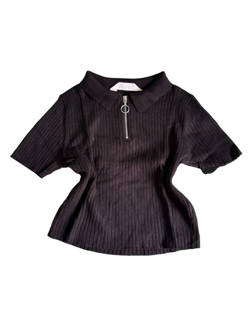 H&M Black Crop T-shirts photo 1