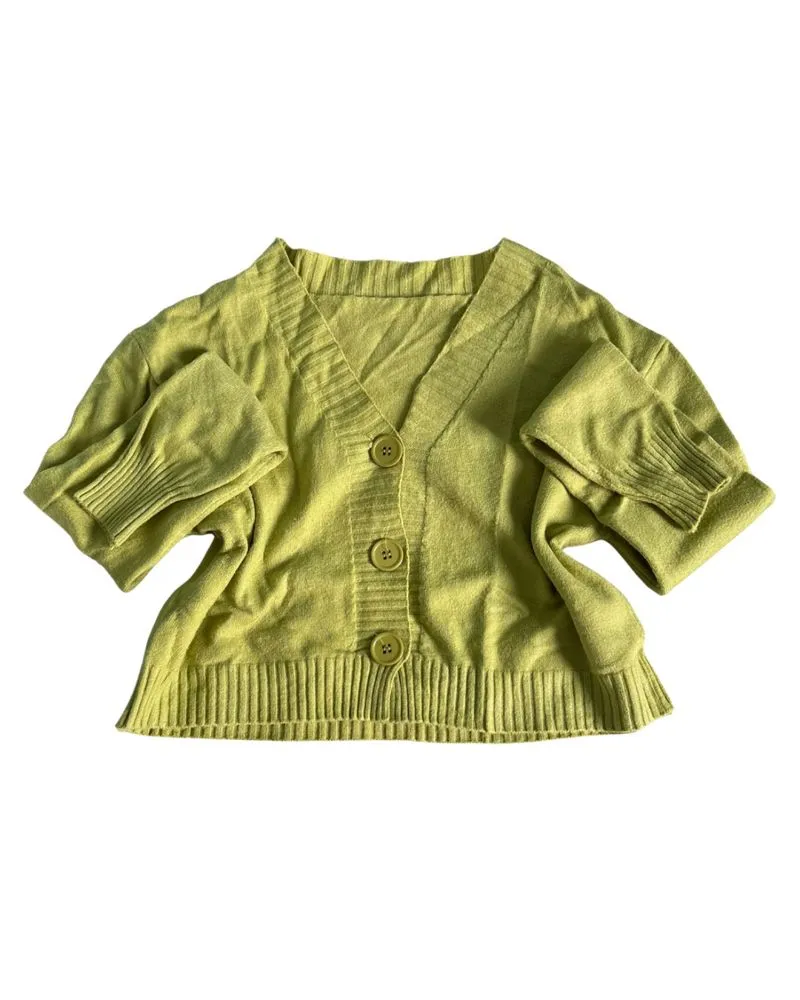 Green Crop Cardigan photo 1
