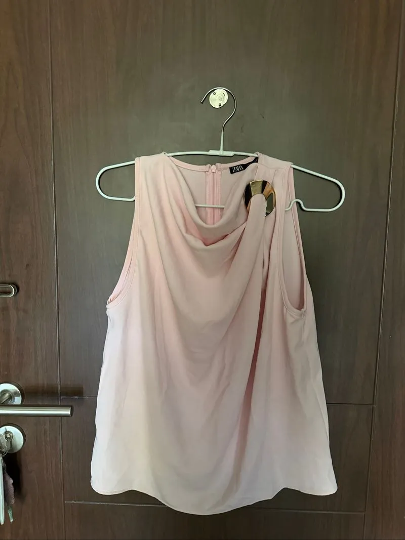 zara pink top  photo 1