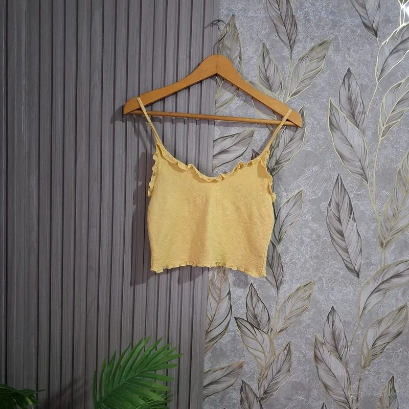 COTTON ON CROP TOP SMOCK YELLOW photo 1