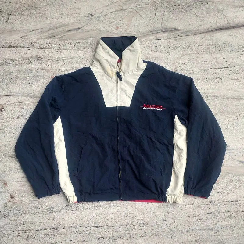Vintage Nautica Competition Reversible Windbreaker Jacket photo 1