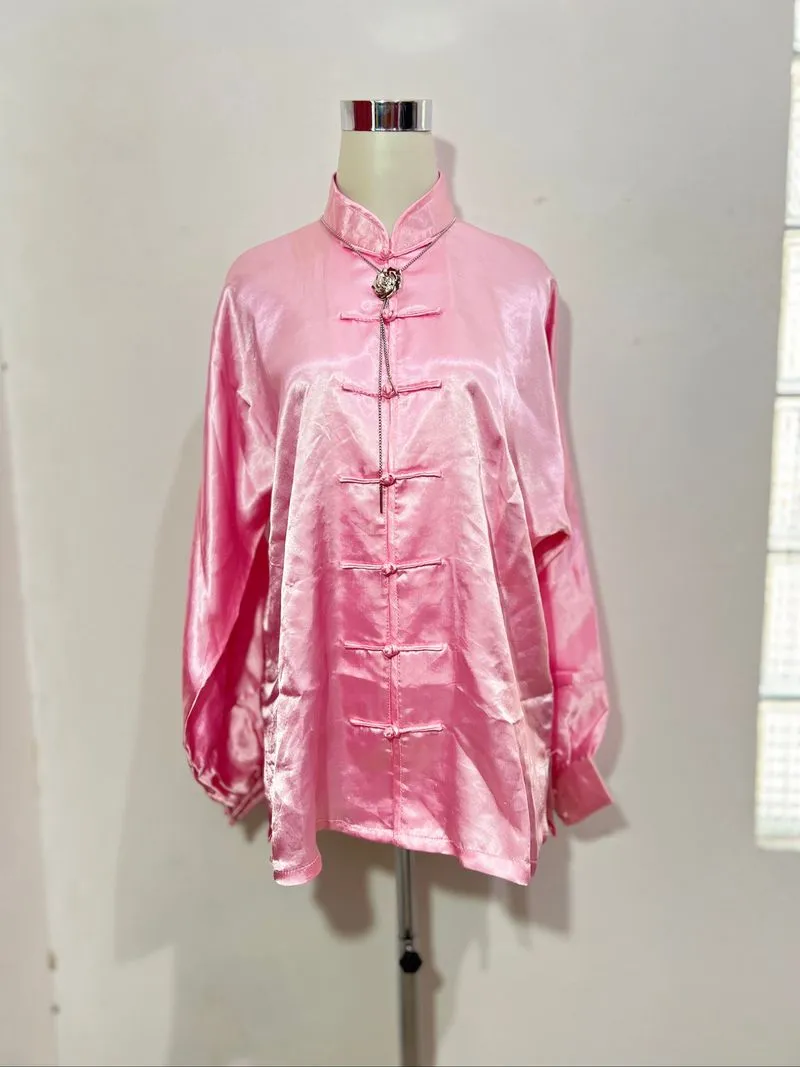 Chinese pink blouse silk photo 1