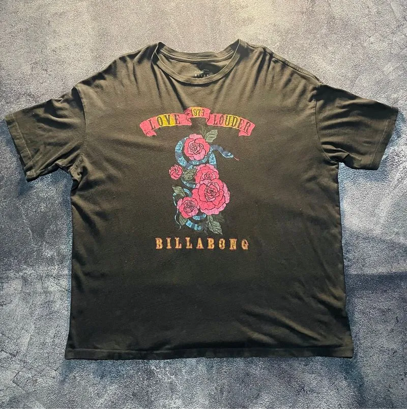 T-SHIRT KAOS SURFING SURF BILLABONG LOVE LOUDER 1973 origina photo 1