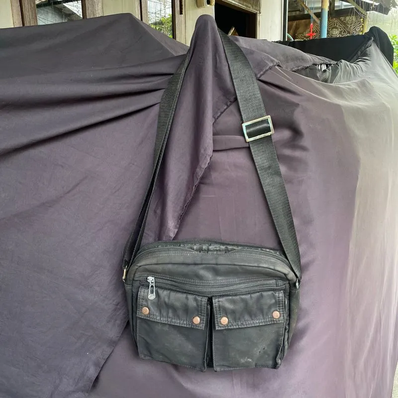 Kappa nylon black shoulder bag photo 1