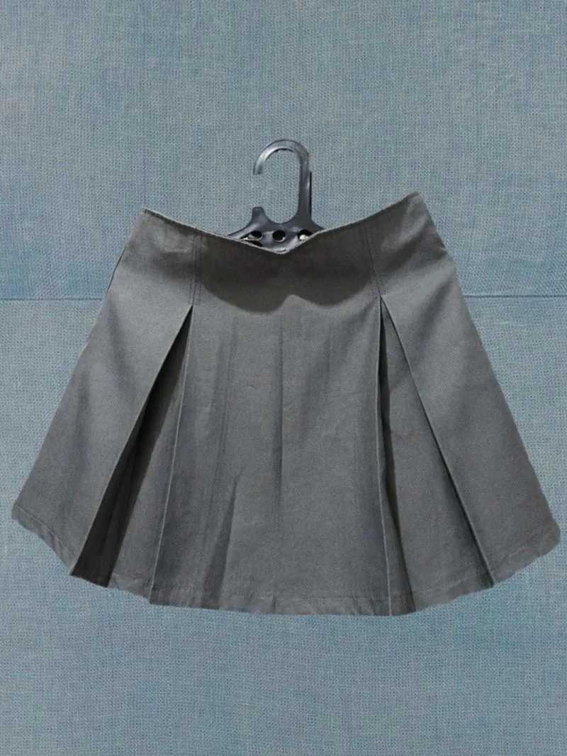 Mini Skirt Grey Korean Style photo 1
