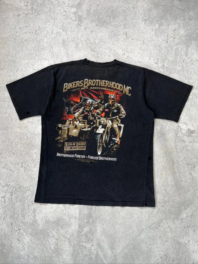 Vintage Bikers Brotherhood MC 20th Anniversary Tee photo 1
