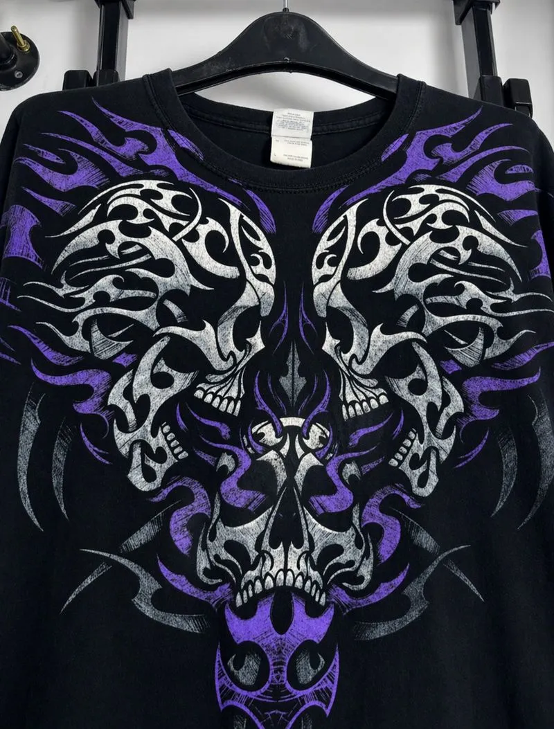 Skull head y2k T-shirt photo 1