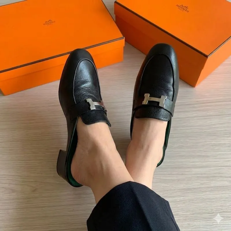 Hermes paradise pumps in black calfskin size 37 1/2 photo 1