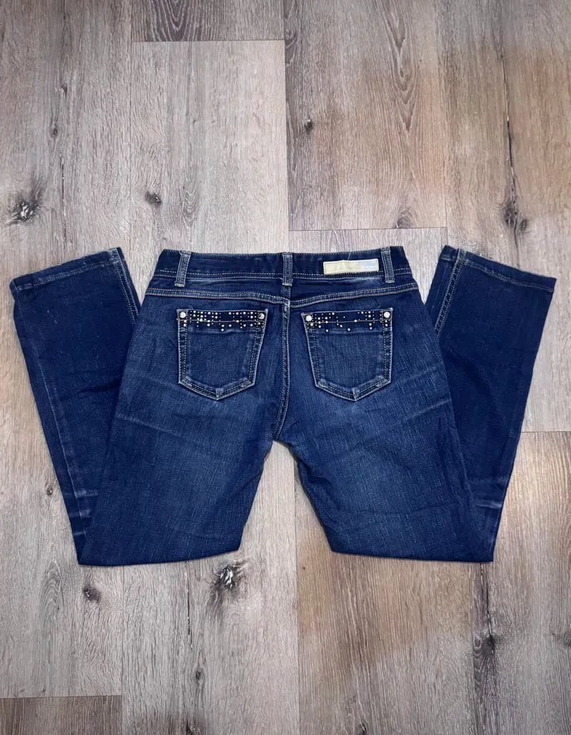 Egoist Streetwear Y2K Boyfriend jeans Wanita navy blue photo 1