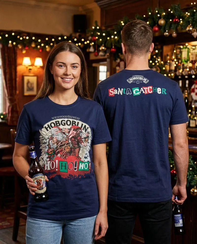 Wychwood Brewery Hob Goblin "Santa Catcher" England Beer Tee photo 1