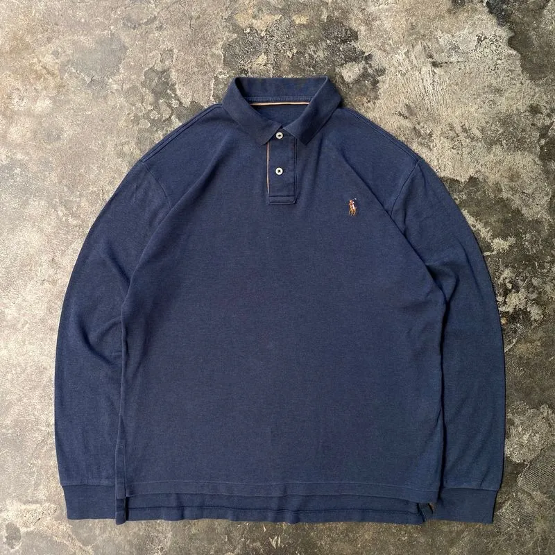 Polo Ralph Lauren Long Sleeve Polo Shirt Navy photo 1