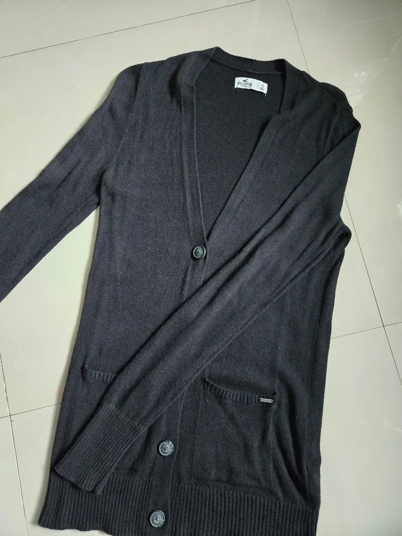 Hollister - Cardigan Panjang Hitam photo 1