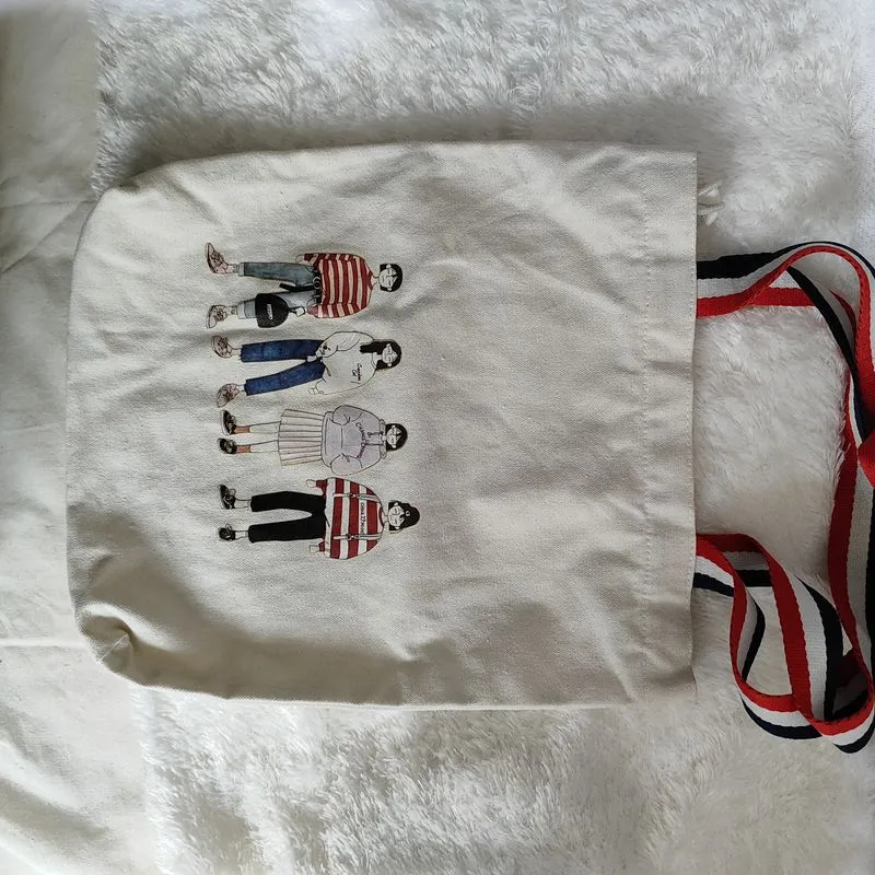 Minimalist Casual Tote bag Wanita white photo 1