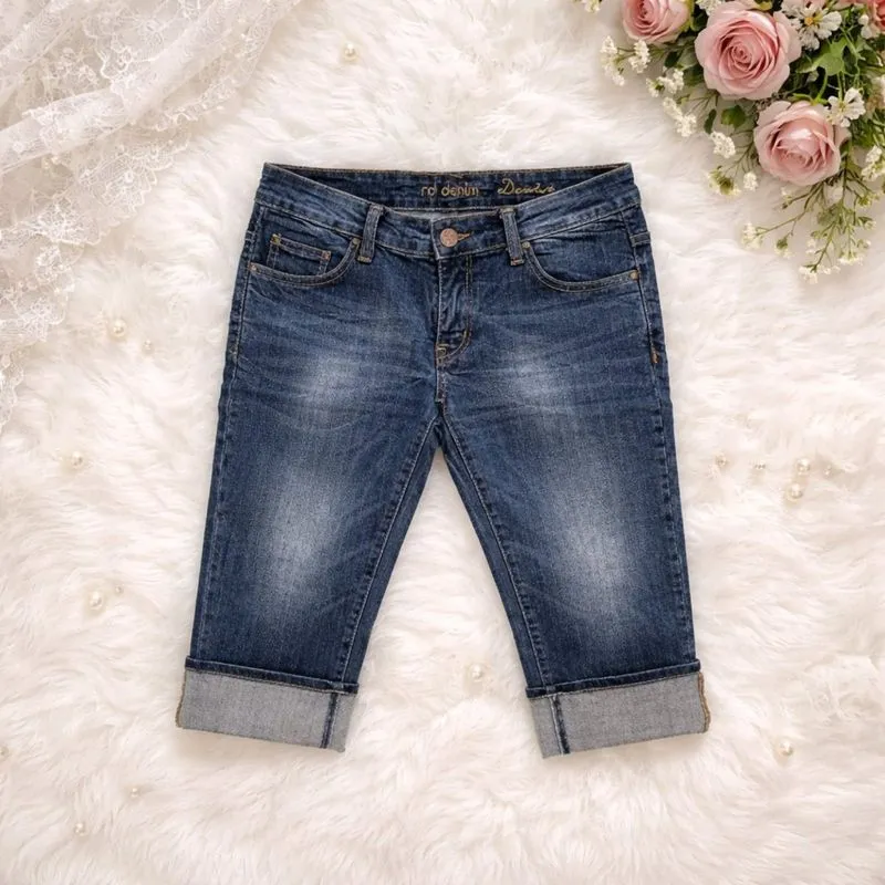 PRELOVED RODEO DENIM JEANS 3/4 PANTS SIZE L photo 1