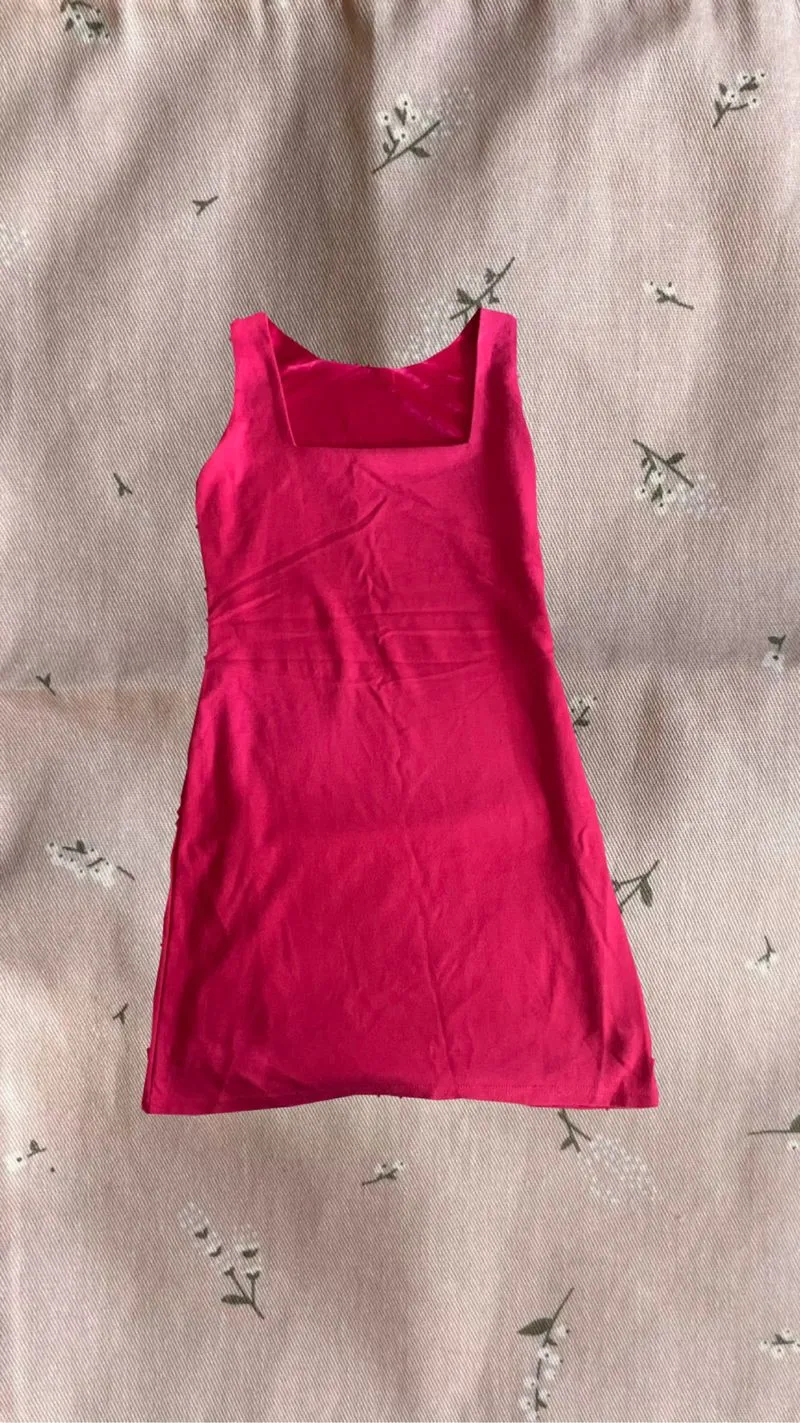 pink mini dress photo 1