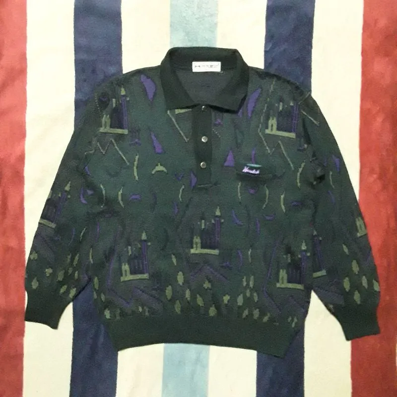 Vintage 90s Handok Knit Button Polo photo 1